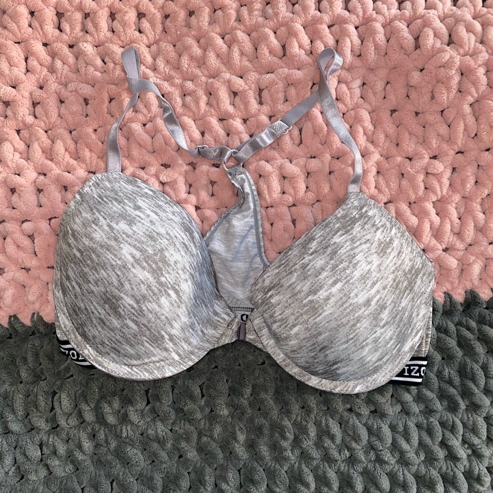Izod razorback bra gray